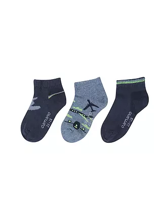 CAMANO | Jungen Sneakersocken 3er Pkg denim melange | 
